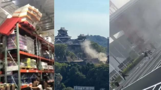 Terremoto de magnitude 7,1 no Japão deixa pessoas presas em shopping e provoca destruição