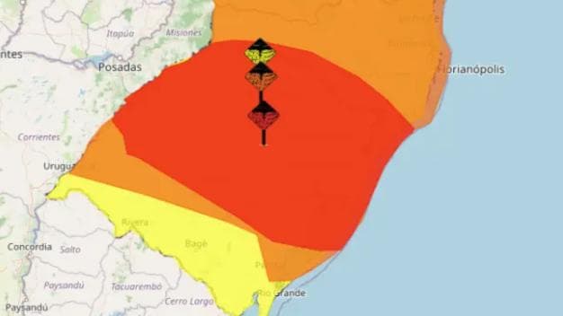 Alerta vermelho: Inmet emite aviso de 'grande perigo' para chuvas no Rio Grande do Sul